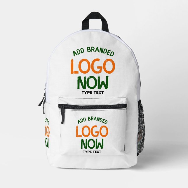 SIMPLE CONTEMPORARY CLEAN WHITE FASHIONABLE CLIENT PRINTED BACKPACK (Front)
