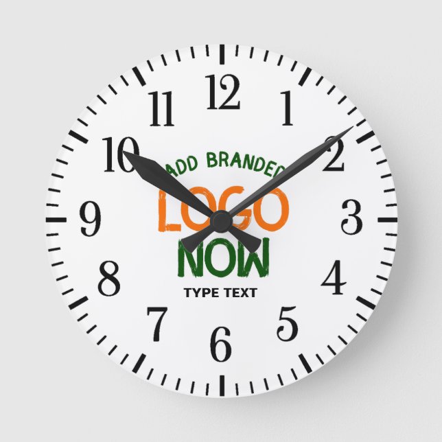 SIMPLE CONTEMPORARY CLEAN WHITE FASHIONABLE CLIENT ROUND CLOCK (Front)