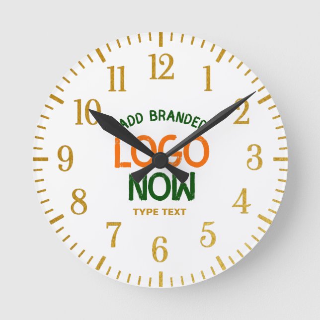 SIMPLE CONTEMPORARY CLEAN WHITE FASHIONABLE CLIENT ROUND CLOCK (Front)