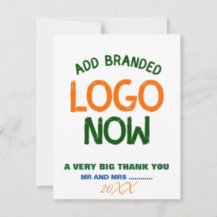 SIMPLE CONTEMPORARY CLEAN WHITE FASHIONABLE CLIENT THANK YOU CARD