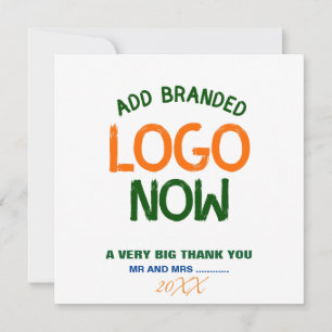 SIMPLE CONTEMPORARY CLEAN WHITE FASHIONABLE CLIENT THANK YOU CARD