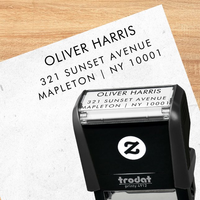 Simple Contemporary Return Address Stamp (Creator Uploaded)