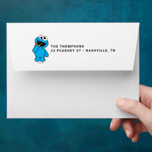 Simple Cookie Monster Birthday Envelope