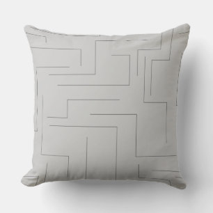 Simple, cool abstract, motion concept line pattern cushion