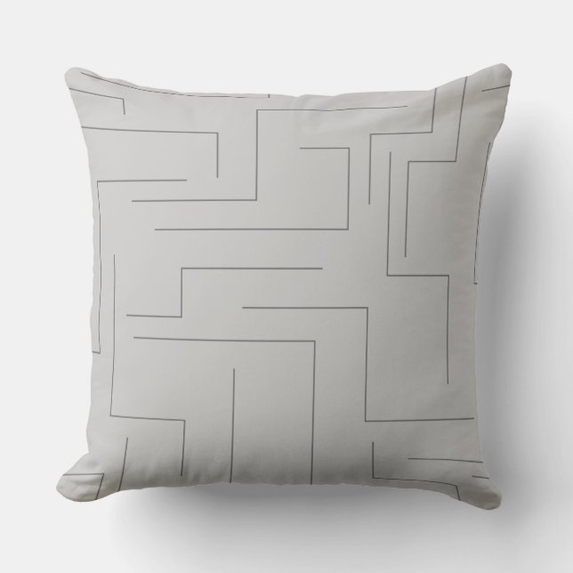 Simple, cool abstract, motion concept line pattern cushion (Front)