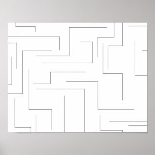 Simple, cool abstract, motion concept line pattern poster
