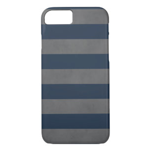 Simple Cool Manly Texture Grey Blue Striped iPhone 8/7 Case