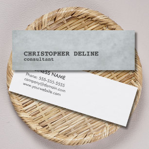 Simple Cool Texture Grey Consultant Mini Business Card