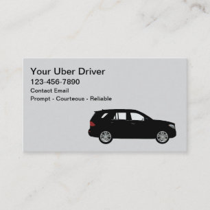 Simple Cool Uber Driver SUV Business Cards