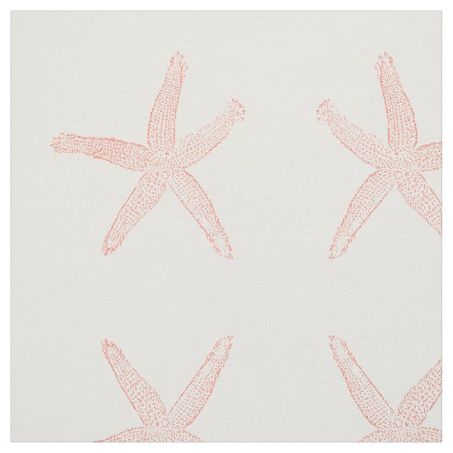 Simple Coral Starfish Fabric (Swatch)