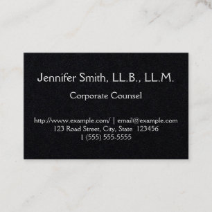 Simple Corporate Counsel Business Card