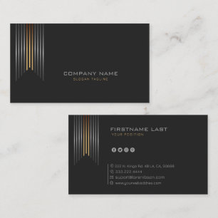 Simple corporate design with stripes design accent business card