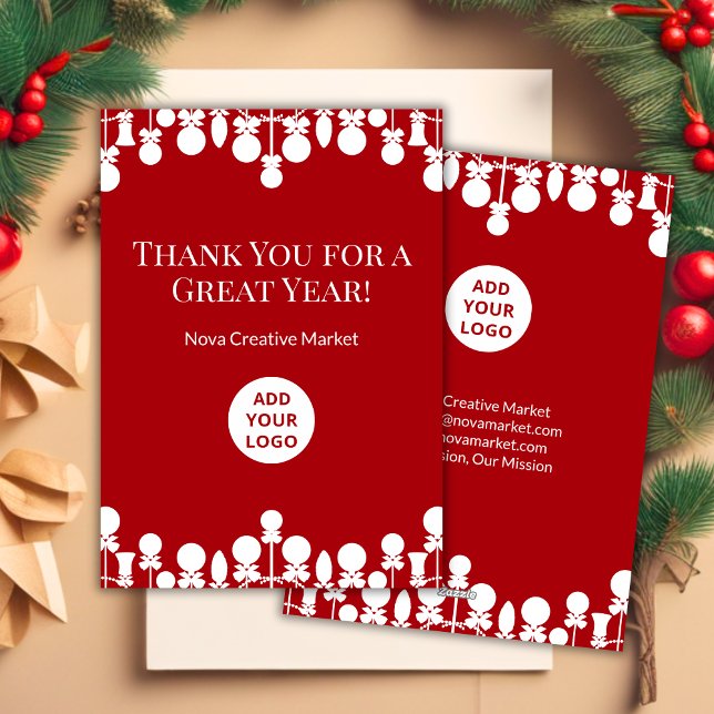 Simple Corporate Holiday Card | Custom Name (Creator Uploaded)