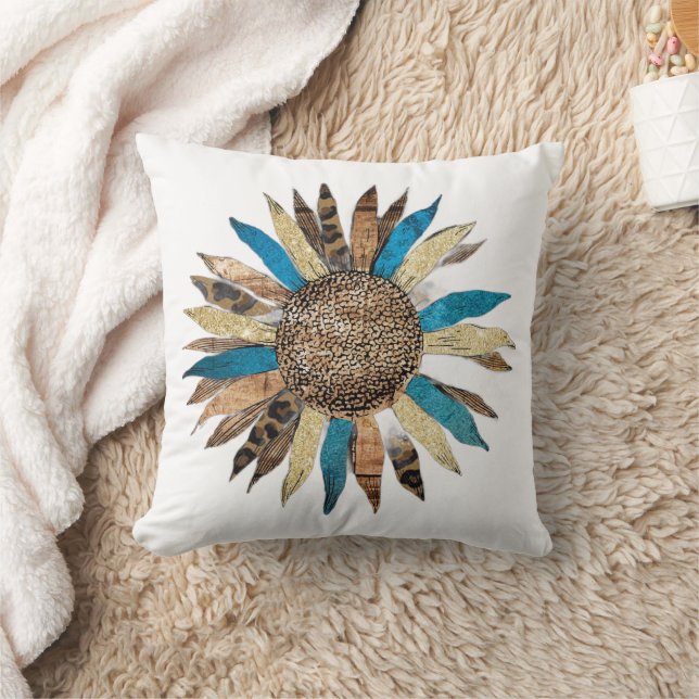 simple couleur flower Design Cushion (Blanket)