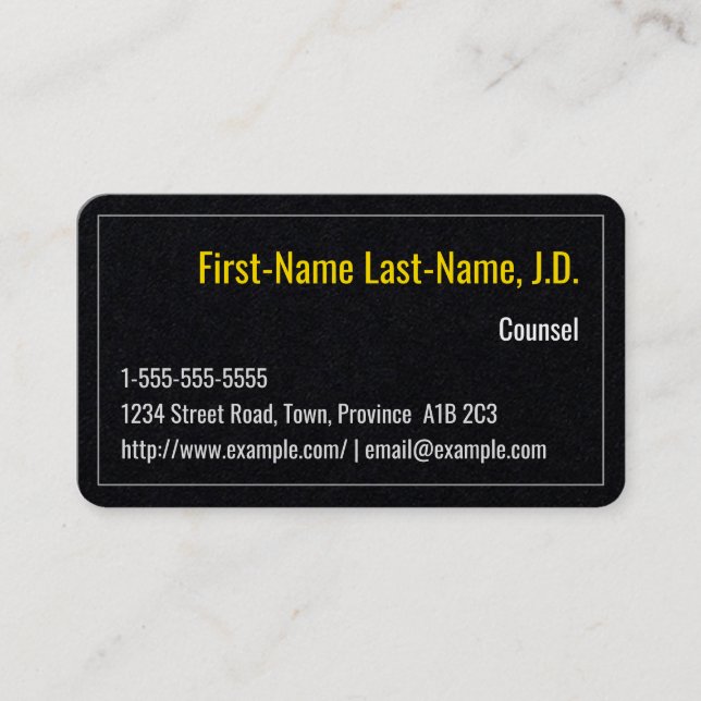 Simple Counsel Business Card (Front)
