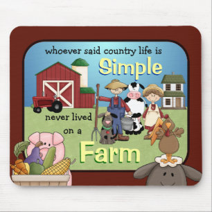 Simple Country Farm Life mouse pad