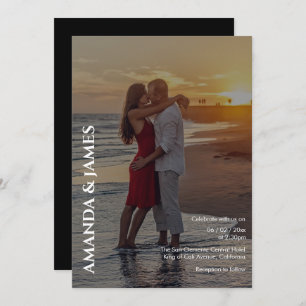 Simple Couple Photo Wedding Invitation