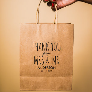 Simple Couple Thank You Bag Rubber Stamp