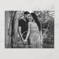 Simple Couple Two B/W Photos Save the Date