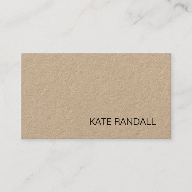 Simple Crafter Tan Kraft Business Card (Front)