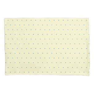 Simple Cream and Light Blue Polka Dot Pattern Pillowcase