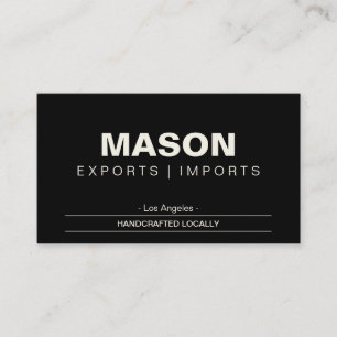 Simple Cream/Black Business Card