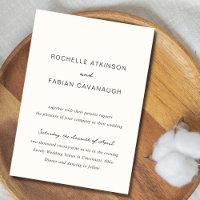Simple Cream Elegant Wedding