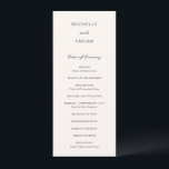 Simple Cream Elegant Wedding Program<br><div class="desc">Modern wedding program featuring a simple design with a combination of a contemporary sans serif font,  an elegant handwriting script and an italic font.</div>
