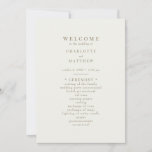 Simple Cream Gold Text Wedding Program<br><div class="desc">Cream Wedding program.  Simple.  Gold text.</div>