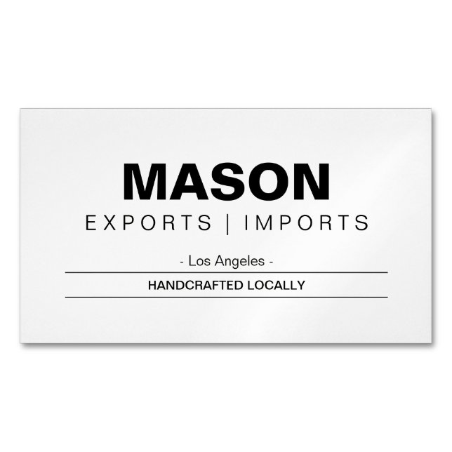 Simple | Cream Magnetic Business Card (Front)