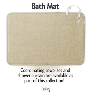 Simple cream textured bath mat