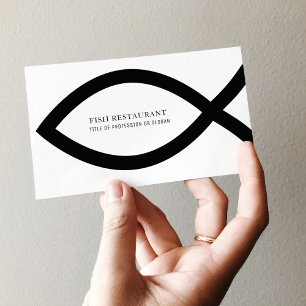 Simple Creative Fish Restaurant Professional Business Card
