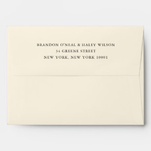 Simple Creme Wedding Address Envelope