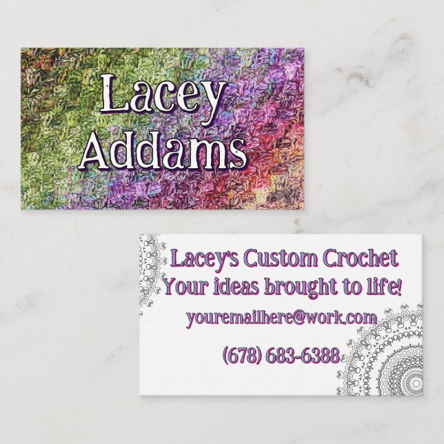 Simple Crochet Art Business Card (Front/Back)