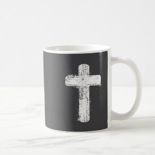 Simple Cross Faith Minimal Christian Symbol  Coffee Mug