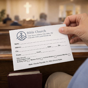 Simple Cross Mountain Bible Church Tithe Offering Envelope