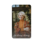 Simple Cross Photo Funeral Memorial Prayer Card 