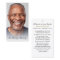 Simple Cross Photo Funeral Memorial Prayer Card 