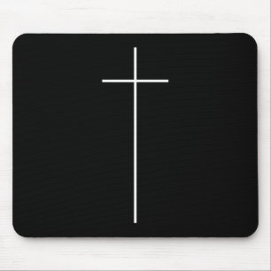 Simple Cross Religious Crucifix Christian Catholic Mouse Pad