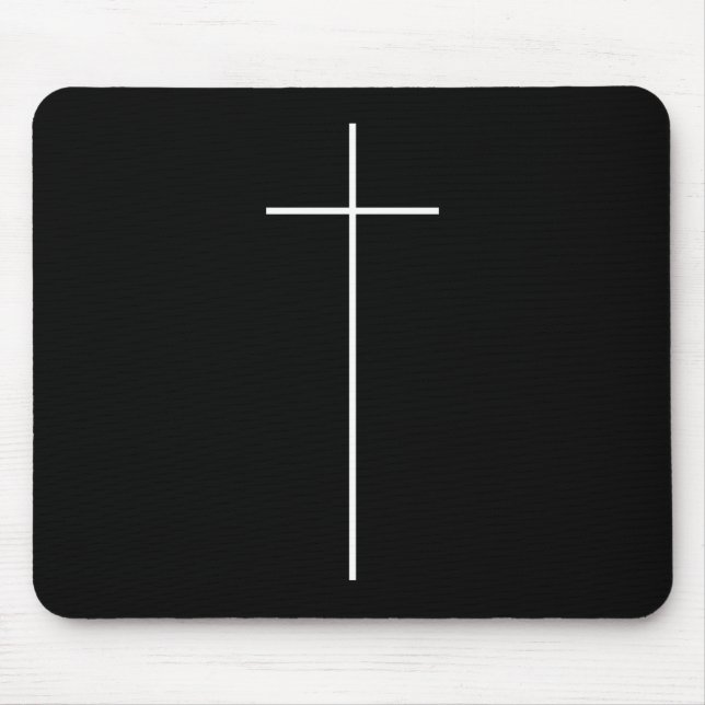 Simple Cross Religious Crucifix Christian Catholic Mouse Pad (Front)