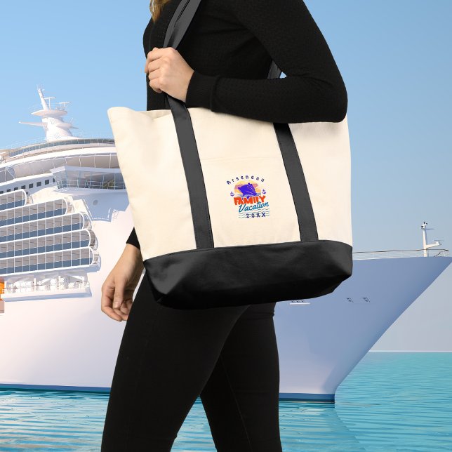 Simple Cruise Day Excursion Personalize Tote Bag (Elegant Day Excursion Tote Bag for your cruise vacation, personalize.)