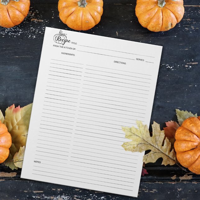 Simple Culinary Recipe Notepad (Creator Uploaded)