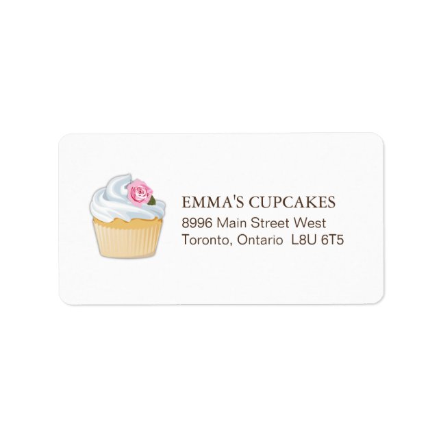 Simple Cupcake Mailing Address Label (Front)