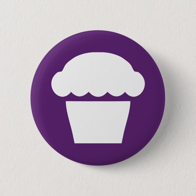 simple cupcake muffin 6 cm round badge (Front)