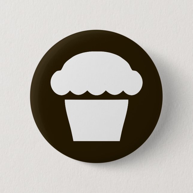 simple cupcake / muffin 6 cm round badge (Front)