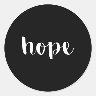 Simple Cursive Hope Classic Round Sticker