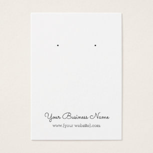 Simple Cursive Script Custom Earring Display Card
