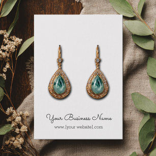 Simple Cursive Script Custom Earring Display Card