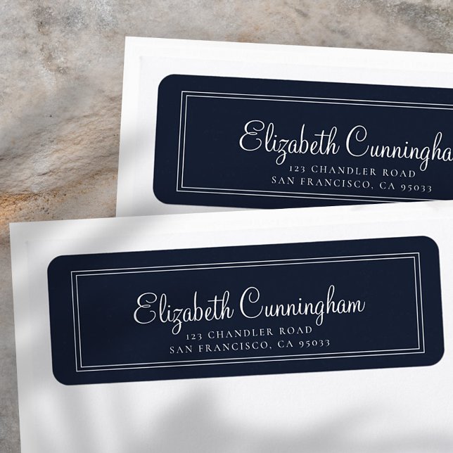 Simple Cursive Script Return Address Label (Creator Uploaded)