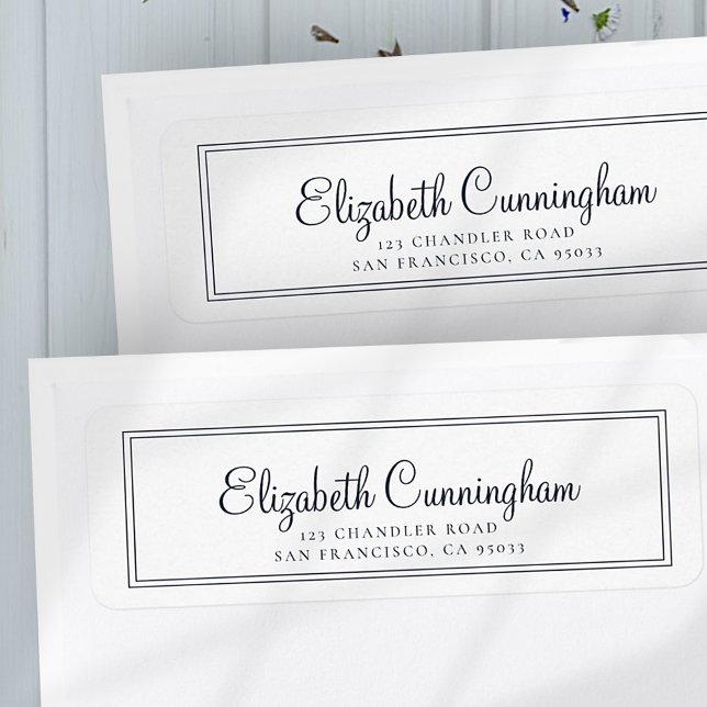 Simple Cursive Script Return Address Label (Creator Uploaded)
